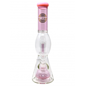 14" On Point Glass Matrix Perc Color Beaker Water Pipe [MB1364]